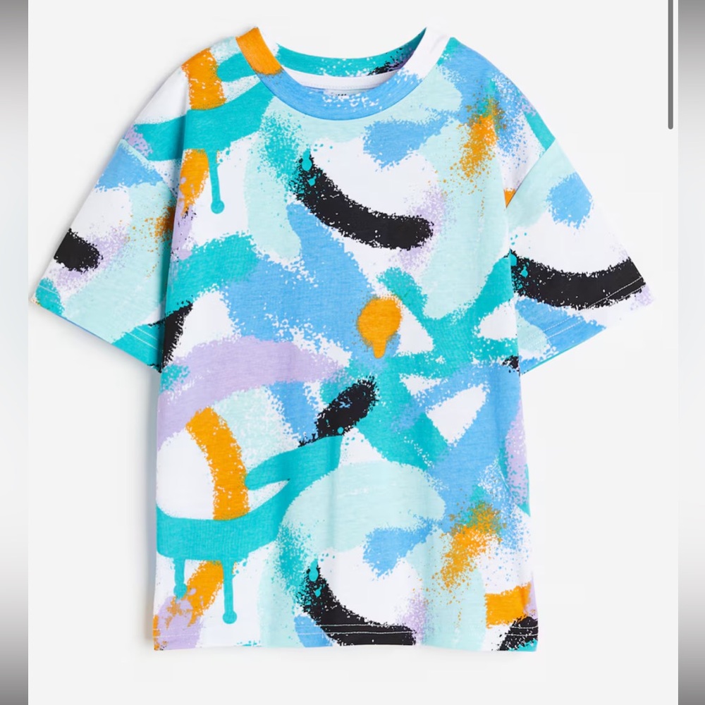 ⭐️5/$25 Graffiti Style Oversized Cotton Jersey T-Shirt